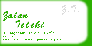 zalan teleki business card